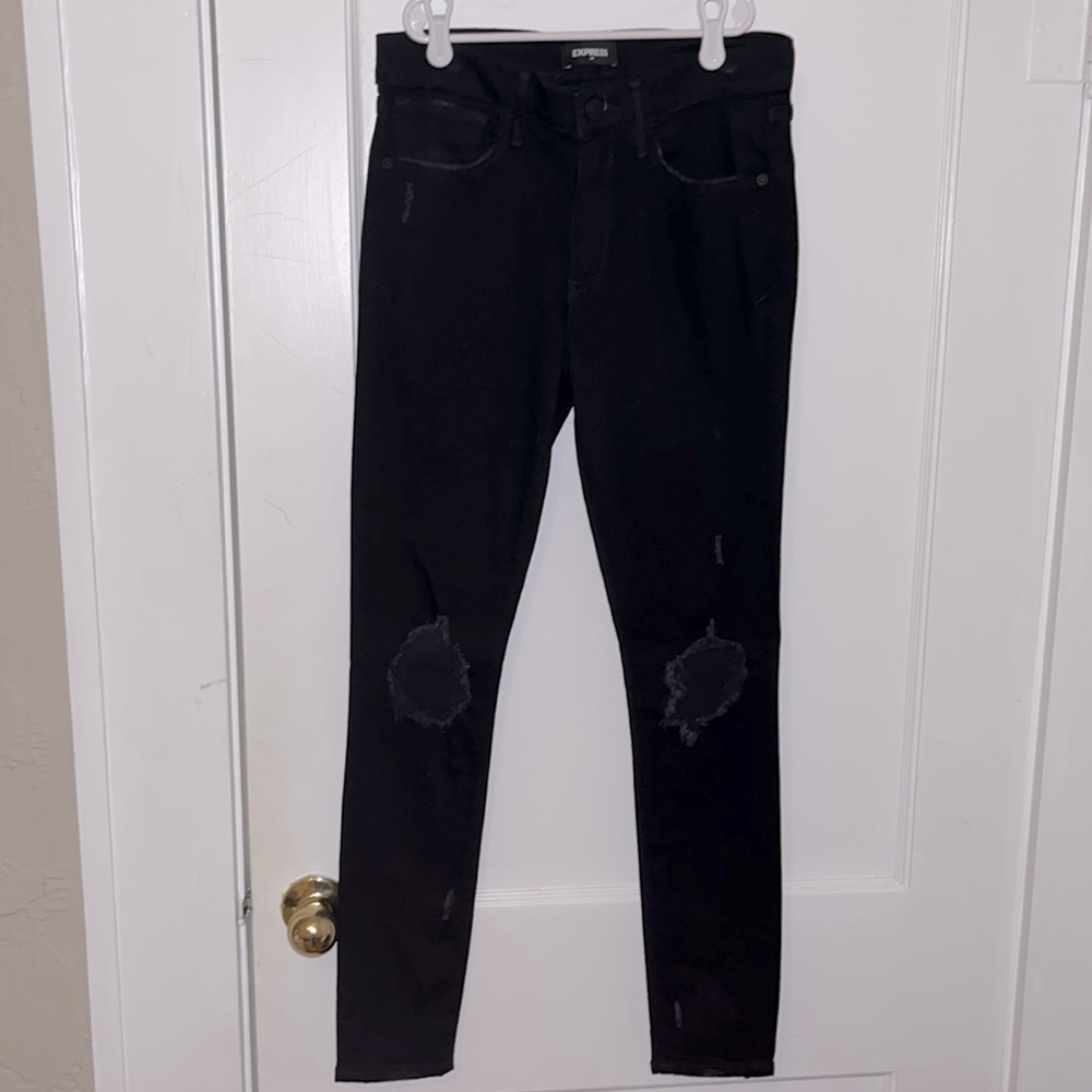 Express black skinny jeans, size 4S